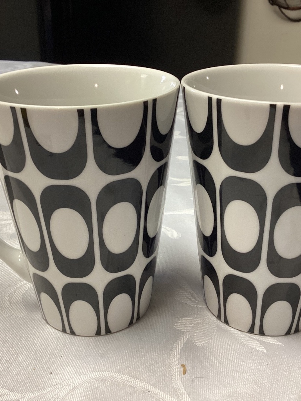 NEW Konitz Germany Coffee Mugs Cups Set of 2 Mid Century Modern Style Thailand